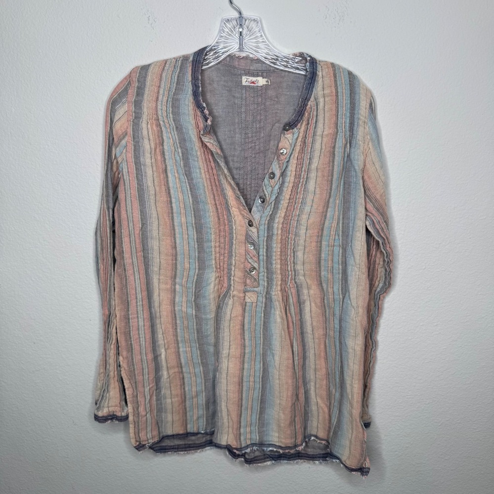 Faherty Multicolor Striped Blouse - image 1